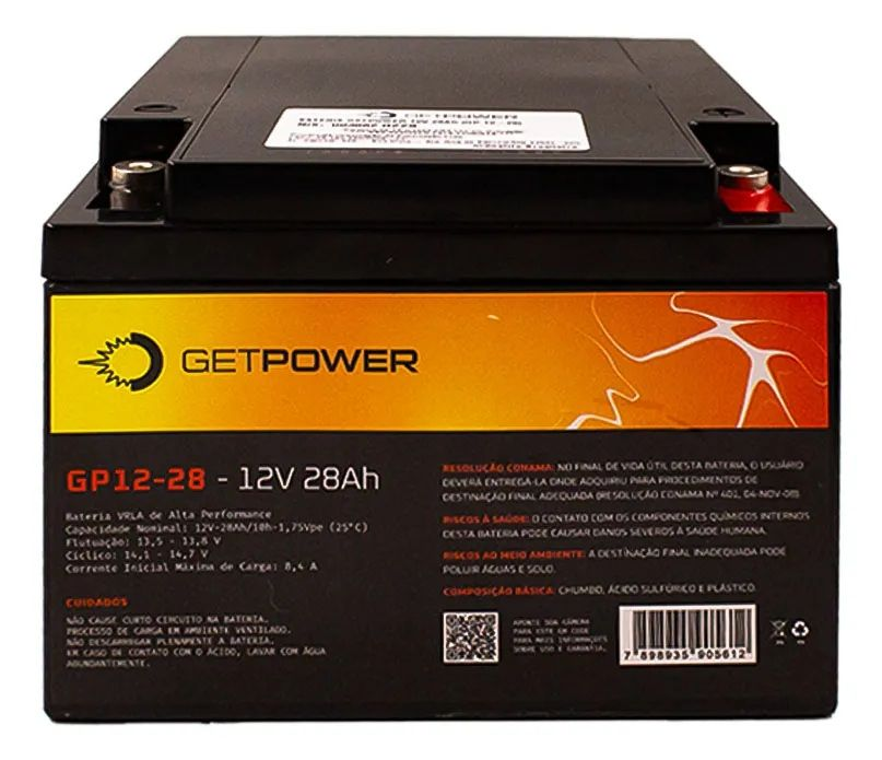 Bateria Selada Recarregavel 12v 28ah Gp 12-28 Getpower