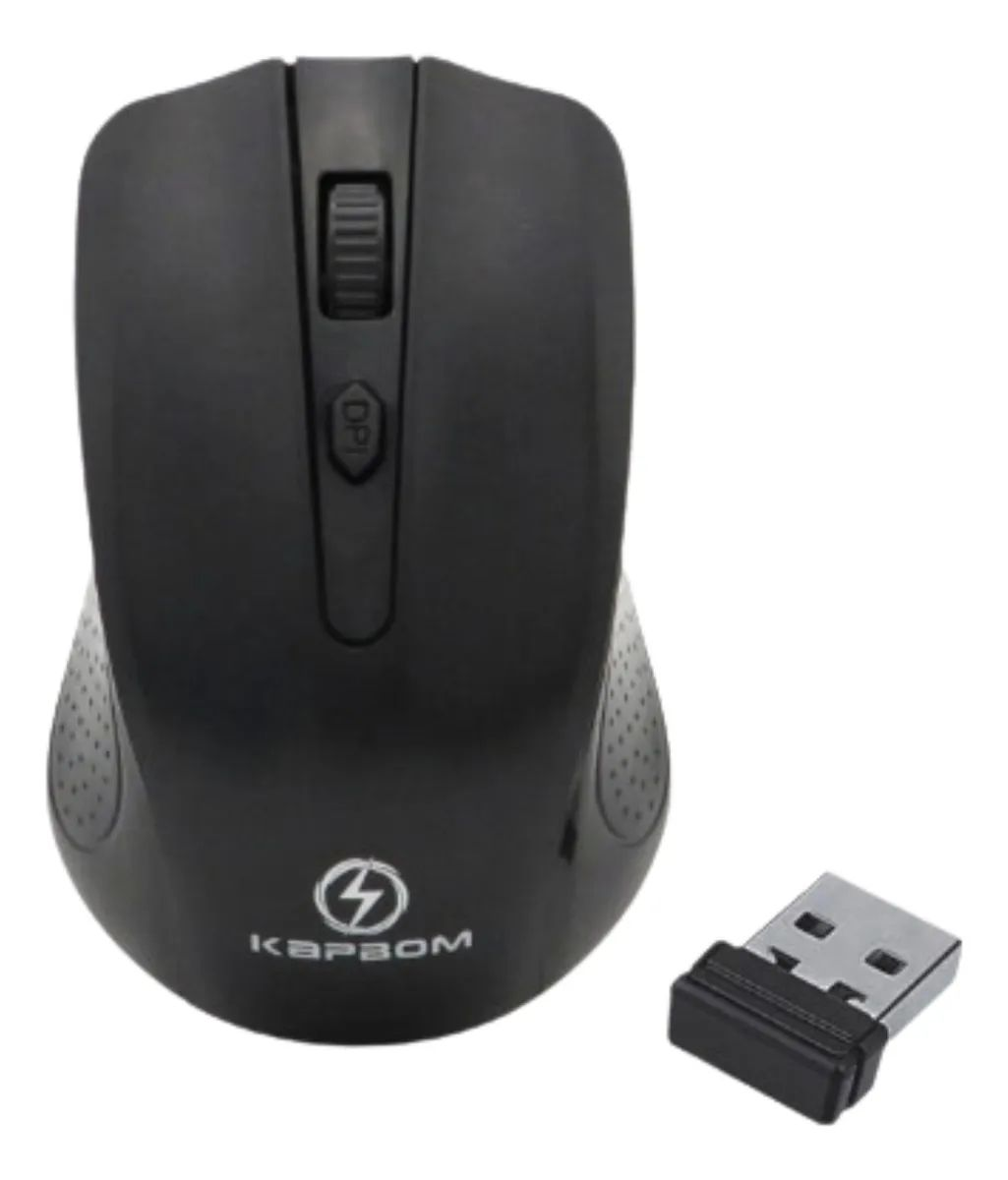 Mouse Kapbom Ka-633 �ptico Sem Fio Preto 6 Bot�es