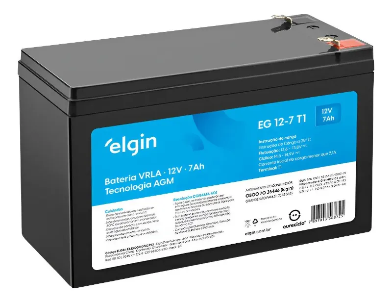 Bateria Selada Chumbo 12v 7a Para Nobreak No-break Elgin