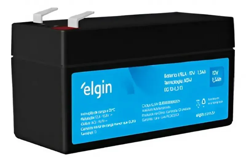 Bateria Selada 12V 1,3AH   Rel�gio Ponto Alarme ELGIN