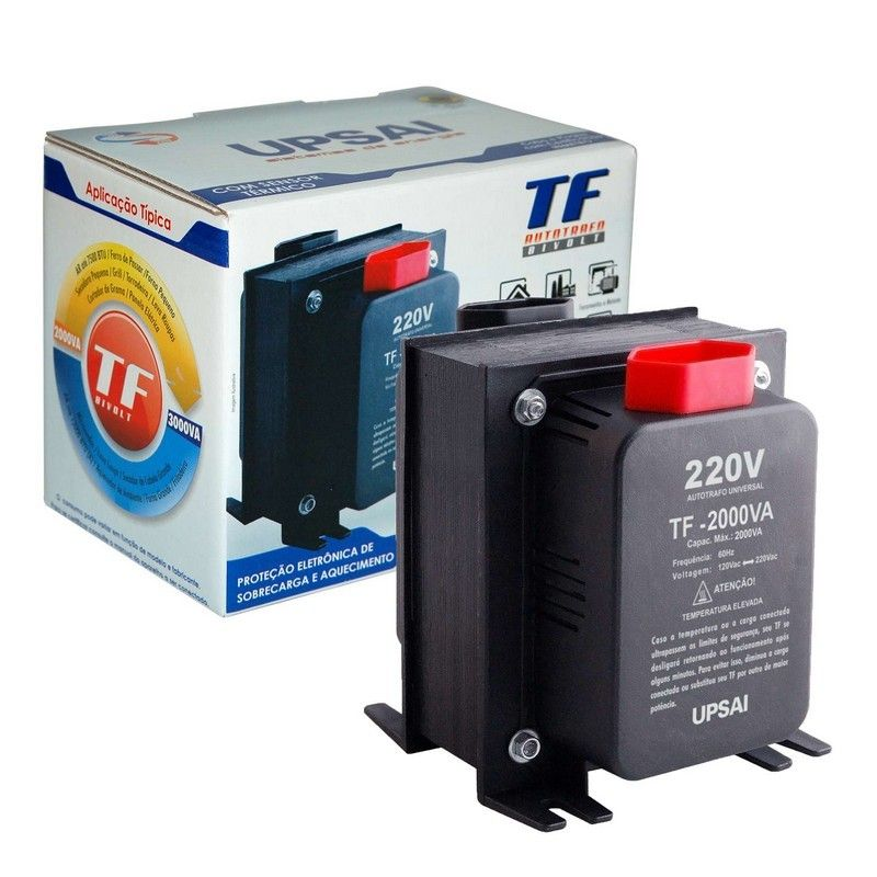 Auto Transformador TF 2000VA Bivolt 110V/220V ou 220V/110V C/ Sensor Trmico - UPSAI