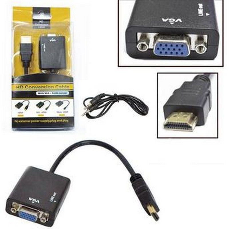 Cabo Conversor HDMI para VGA Fmea - PC/PS3/projetor c/ udio