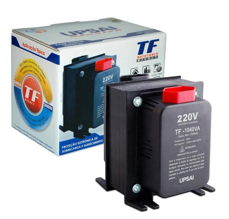 Auto Transformador TF 500VA Bivolt 110V/220V ou 220V/110V C/ Sensor Trmico - UPSAI