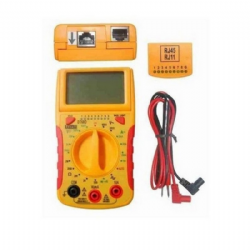 Kit Alicate Crimpar Rj11 Rj12 Rj45 + Mult�metro Digital C/ Testador Rede DT68D