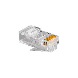 Cabo Cftv Az Rl 50M + 10un Conector RJ45 macho + 10un Capa azul