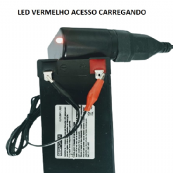 Fonte Carregador de Bateria 12v 1 AH Flutuador com Led Garra