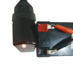 Fonte Carregador de Bateria 12v 1 AH Flutuador com Led Garra