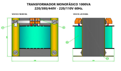 Transformador Monof�sico de Comando Universal 220V/380V/440V X 110V/220V 500VA