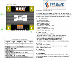 Transformador Monof�sico de Comando Universal 220V/380V/440V X 110V/220V 500VA