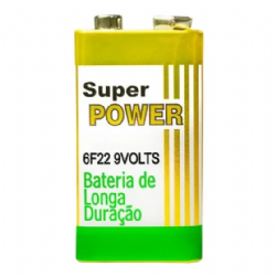 Bateria Super Heavy Duty Zinco 9V 6F22  BLISTER 1 UN