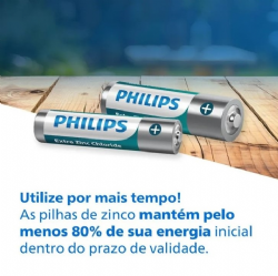 Pilha Philips zinco AAA 1.5V com 10 packs de 4 unidades R6L40TF/59