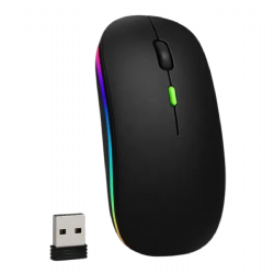 Mouse Sem Fio  Rgb Recarreg�vel Wireless Bluetooth 1200dpi
