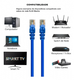 Cabo De Rede XC-CR-30M Cat5e Internet Lan RJ45 Cat5e Xcell
