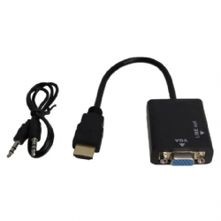 Cabo Conversor HDMI para VGA F�mea - PC/PS3/projetor c/ �udio