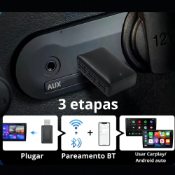 Adaptador Android Auto Carplay Sem Fio Autom�tico Bluetooth