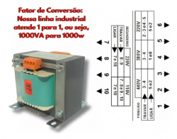Transformador Monof�sico de Comando Universal 220V/380V/440V X 110V/220V 200VA
