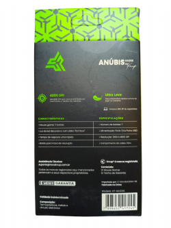 Mouse Gamer Knup Anubis MU006 Preto 4800dpi Usb Rgb