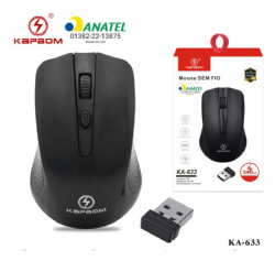 Mouse Kapbom Ka-633 �ptico Sem Fio Preto 6 Bot�es