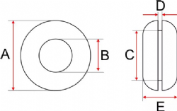 Borracha Passante Passa Fio -N.309 Pacote 1000p�s