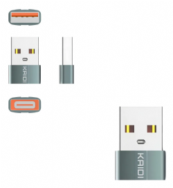 Plug Adaptador Usb Tipo C Usb Transmiss�o Dados Conectar Cel Cor Cinza-escuro