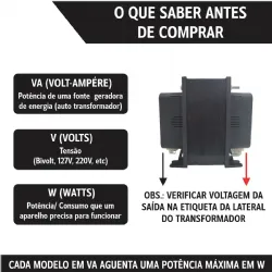 Auto Transformador Conversor Voltagem 110V / 220V 3000VA