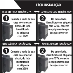 Auto Transformador Conversor Voltagem 110V / 220V 3000VA