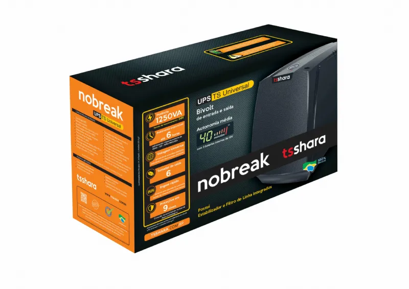 NOBREAK UPS PROFESSIONAL 1250VA BIV/BIV EXP24V Entrada e Sa�da Bivolt