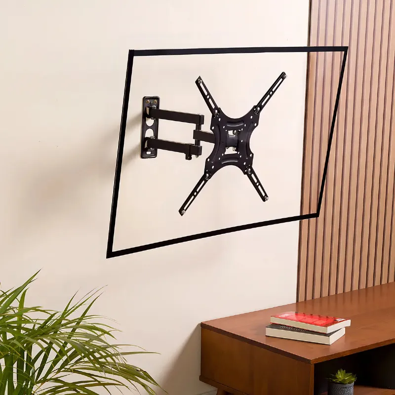 Suporte para Tv Triarticulado C/ Inclina��o 17 At� 55 Multivis�o Mi-1755 Cor Preto