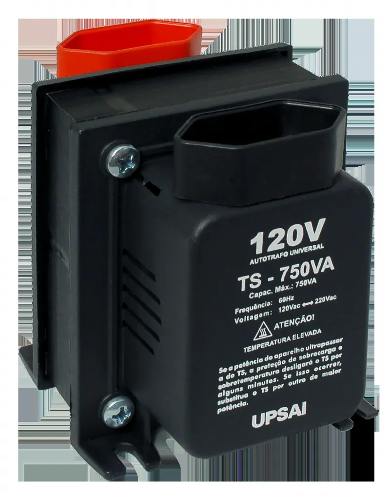 Auto Transformador TS 750VA Bivolt 110V/220V ou 220V/110V C/ Sensor T�rmico - UPSAI