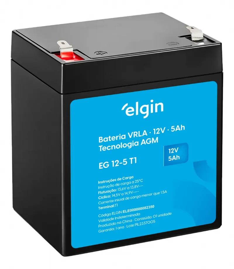BATERIA SELADA NOBREAK  12V 5A  F1  ELGIN