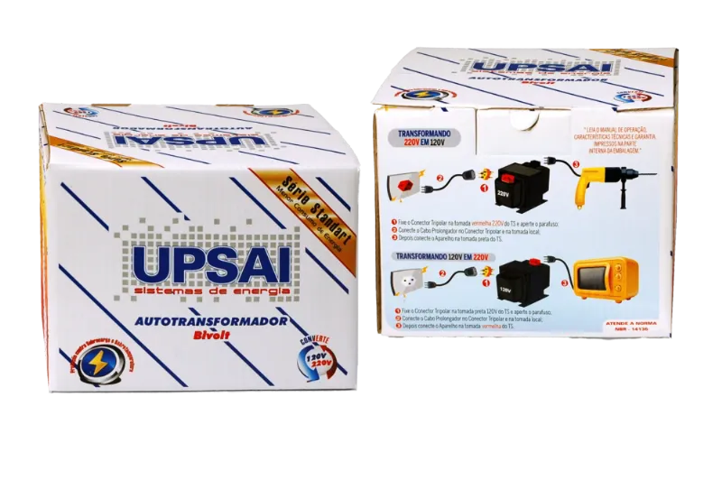 Auto Transformador TS 500VA  Bivolt 110V/220V ou 220V/110V C/ Sensor T�rmico - UPSAI