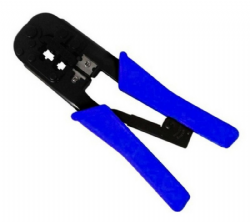 Alicate de Crimpar para RJ12 RJ11 RJ45 com Catraca Azul 568R