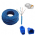 Cabo Cftv Az Rl 50M + 10un Conector RJ45 macho + 10un Capa azul