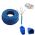 Cabo de Rede Cftv Azul 20M + 5un Conector RJ45 macho + 5un Capa azul