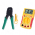 Kit Alicate Crimpar Rj11 Rj12 Rj45 + Multmetro Digital C/ Testador Rede DT68D